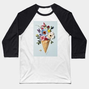 Printed Paper Quilling art. Botanical flower art. flower cone art Baseball T-Shirt